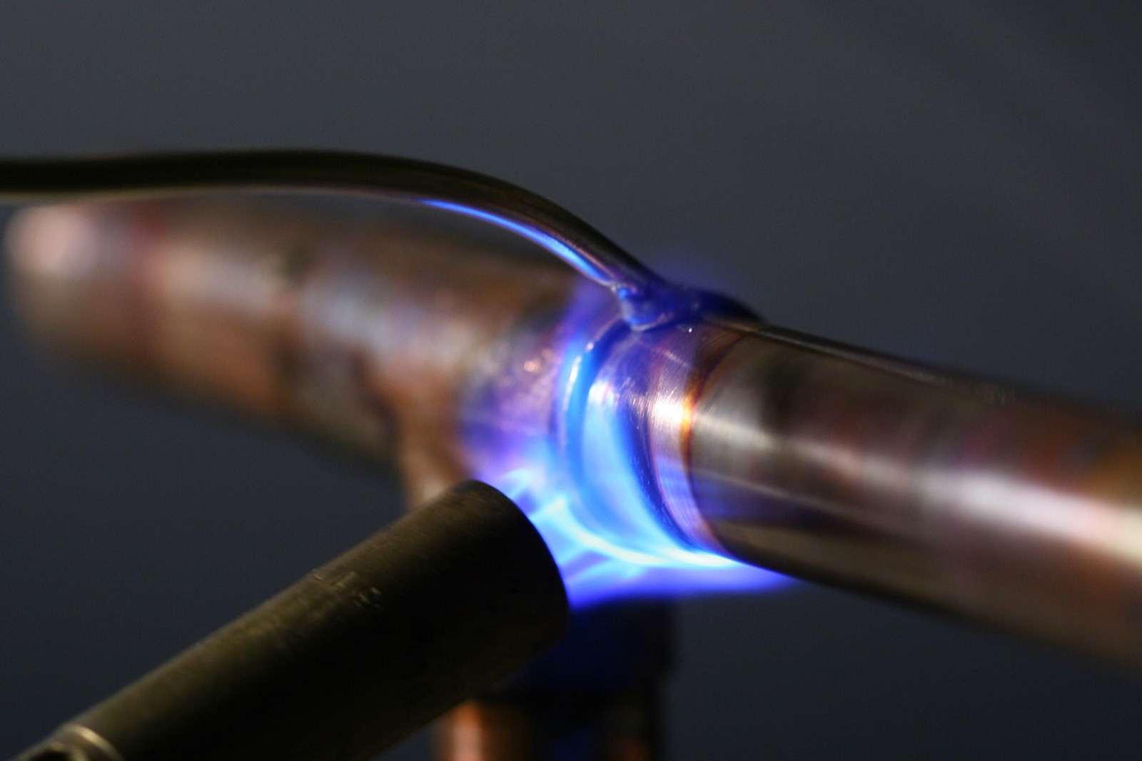 Soldering a copper joint with a torch